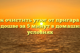 Как очистить утюг от пригара на подошве за 5 минут в домашних условиях