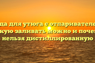 Вода для утюга с отпаривателем: какую заливать можно и почему нельзя дистиллированную