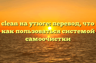 Self clean на утюге: перевод, что это, как пользоваться системой самоочистки